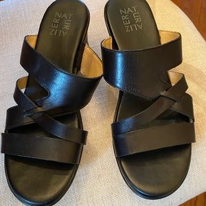 Black wedges.  Worn 3/4 times. Look brand new.